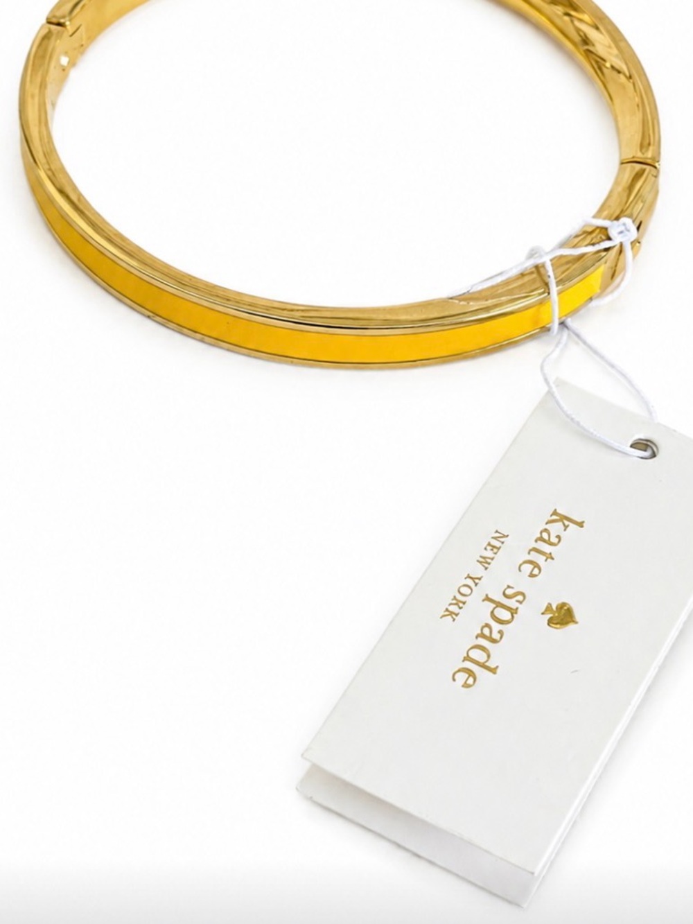 NWT Kate Spade New York “Do the Twist” Enamel Hinged Bangle Bracelet